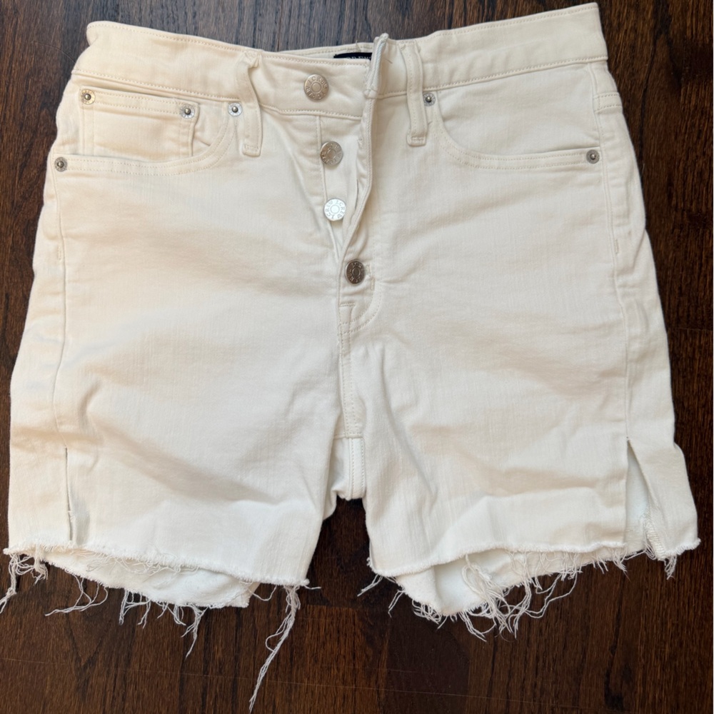 J Crew Woman Cream high waisted Shorts